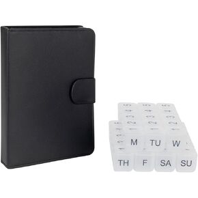 e-Pill 5 Times a Day x 7 Day Large Weekly Pill Organizer, Vitamin and Medicine Pill Box - with Discreet Case