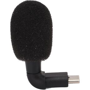 Sanpyl Omnidirectional Type C Dongle Microphone, Mini Condenser Microphone 90 Degree Angle Portable Audio Mic with High Fidelity, for Android, for Mobile Phones with Type C Interface