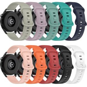 FitTurn [10 Pack Watch Bands Compatible with Cubitt CT4/CT2 Pro Smartwatch, Adjustable Quick Release Elastic Replacement Strap for Men Women