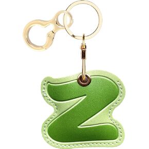 Leather Letter Keychain Holder Case Compatible with AirTag, Used as Name ID Cute Protective Air Tag Cover with Keyring, Anti-Scratch Finder GPS Tracker Case for Pets Keys Wallet(J)