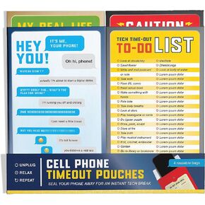 Knock Knock Phone Timeout Pouches: 4 Reusable Bags to Seal Your Phone Away for an Instant Tech Break