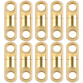 Heavy Duty Fishing Swivels Saltwater, 10Pcs Fast Rotating Copper Barrel Fish Swivel High Strength Swivel Connectors for Sea Ocean Fishing