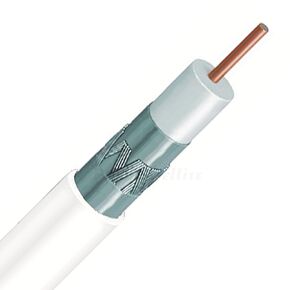 500ft White Solid CORE Plenum RG-6 Triple Shield CMP PVC Bulk COAXIAL Cable Commercial Building Requirement CATVP 18 AWG 75 Ohm Anti Static Non Toxic SMOKELESS FIRE Retardant