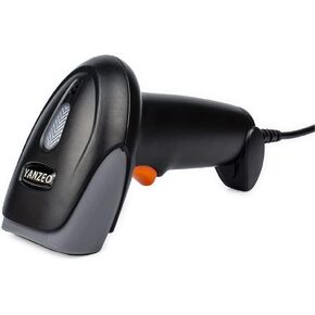 Yanzeo Handheld USB Barcode Scanner, Wired, Fast & Accurate Scanning, Store, Warehouse, Supermarket, Black