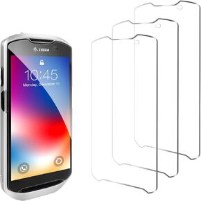 3pcs Tempered Glass Screen Protector for Zebra TC51 TC510K TC52 TC52X TC56 TC57 TC57X Barcode Scanner,HD Clean,Scratch Impact Protection