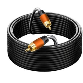 Digital Coaxial Audio Cable 30FT,1RCA Male to 1RCA Male Subwoofer Cable RCA Video Cable for Subwoofer, Home Theater, Video/Audio Subwoofer Rear View Parking Camera