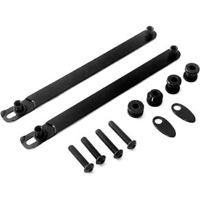 BLACK Quick Release Docking Hardware Kit Harley Davidson Dyna Detachable Passenger Sissy Bar Backrest Super Glide Custom Street Bob Low Rider S 2006-2017 Sideplates Detachables 53797 09 & 53961-06 FXD