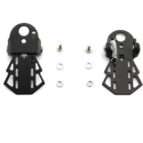 1 Pair Bike Metal Rear Pedals MTB Folding Footrests Cycling Accessories Bicycle Foot Pegs 90x60mm Black