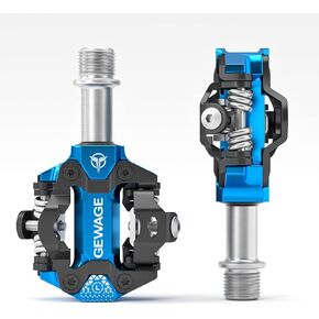 Mountain Bike Pedals -Clipless Pedals with Cleats -Lightweight Clipless Pedals for BMX Spin Exercise Peloton Trekking Bike