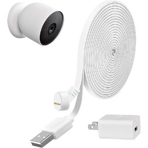 حزمة واحدة من كابل شحن الطاقة بطول 33 قدم/10 متر متوافق مع Google Nest Cam (البطارية)، كابل شحن مستمر مقاوم للطقس يعمل على تشغيل كاميرا Nest الخاصة بك (البطارية) in Kuwait