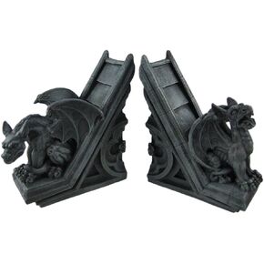 Gothic Gargoyle Sculptural Bookends Book Ends