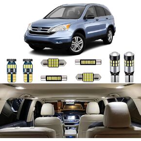 8 Piece White LED Interior Lights Kit for Honda CR-V CRV 2007 2008 2009 2010 2011 2012 Super Bright 6000K Interior LED Light Bulb Package + Install Tool