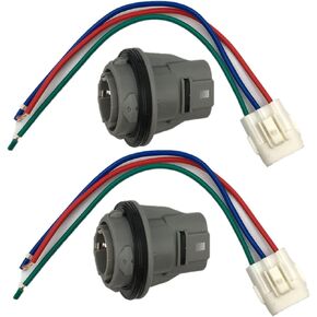 2 Front Turn Signal Light Socket Connector Harness W/ 3-Wire Kit Compatible with Honda Civic Acura Accord CRV