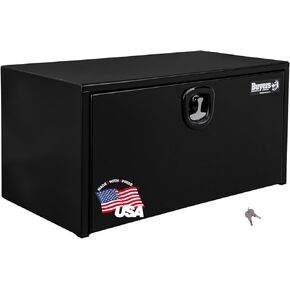 Buyers Products Steel Underbody Truck Box with 3-Point Latch, Toolbox for Utility Heavy Duty Work Vehicles 48 x 18 x 18 Inch, 1732310, Black