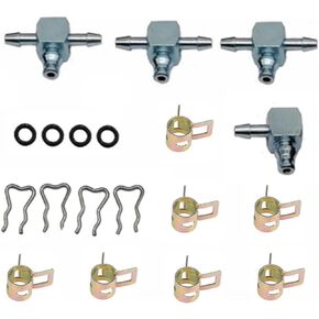 Fuel Return Line Injector Metal Connector Fits for Diesel LLY LMM LBZ W/clamps 4Cyl