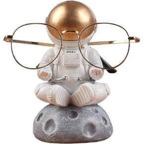 Sempoda Astronaut Glasses Holder, Resin Funny Decorative Eyeglass Holder, Creative Astronaut Glasses Holder Stand for Home Office Decoration, Astronaut Sculpture Holder for Holiday Birthday Gift