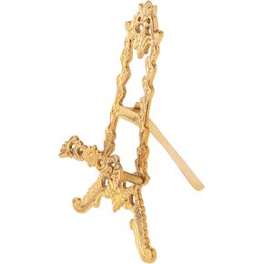 Bard's Ornate Brass Easel, 6" H x 3" W x 3" D
