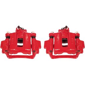 Power Stop Rear S2726 Pair of High-Temp Red Powder Coated Calipers