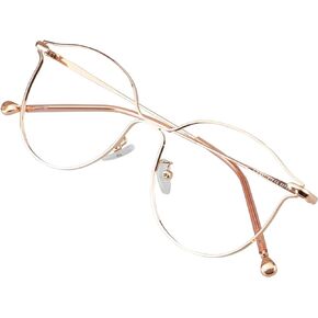 VisionGlobal Blue Light Blocking Glasses for Women, Anti Eyestrain, Computer Reading, Stylish Oval Frame