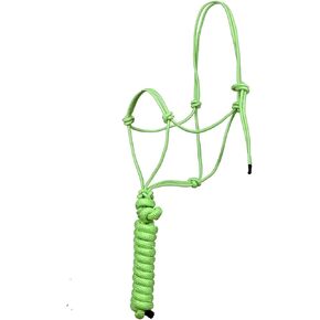 أربطة حبل للخيول ذات سلسلة بطول 8 أقدام، ورسن تدريب بأربعة عقد على حبل صلب مقاس 1/4 بوصة (متوسط، أخضر بحري) in Kuwait