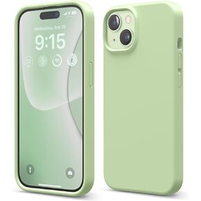 elago Compatible with iPhone 15 Case, Liquid Silicone Case, Full Body Protective Cover, Shockproof, Slim Phone Case, Anti-Scratch Soft Microfiber Lining, 6.1 inch (Alpine Green)