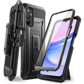 SUPCASE Unicorn Beetle Pro Case for Samsung Galaxy A15 5G, Full-Body Heavy Duty Rugged Case with Built-in Screen Protector & Kickstand & Belt-Clip (Black)
