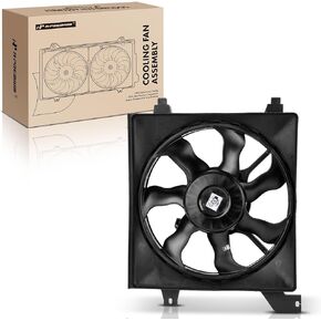 A-Premium Engine Radiator Cooling Fan Assembly Compatible with Hyundai Models - Accent 2006 2007 2008 2009 2010, 1.6L - Replace# 601080G