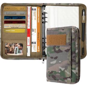 WIOR Tactical Padfolio Portfolio Binder with Zipper and 80 Sheets of Loose-Leaf Paper, Military Notebook Cover Portfolio Organizer Folder for Documents Business Cards, Detachable 6-Ring Notepad - Camo in Kuwait