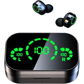 Long Playtime Touch Control True Wireless Earbuds/Headphones Bluetooth YD03, LED Charging Case, Bluetooth 5.3 with Built-in Mic for Sports, Work, Travel