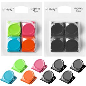 Magnetic Clips, 32pcs Magnetic Metal Clips, Refrigerator Whiteboard Wall Magnetic Memo Note Clip,Colored Magnetic Metal Clips for Clipping Photos,Pictures