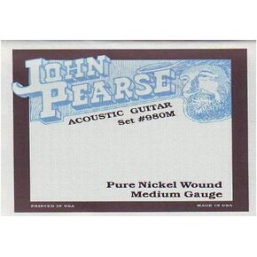 John Pearse 980M Acoustic Strings Pure Nickel 13-57 980M, Medium