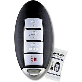 4-Button Smart Keyless Entry Remote Key Fob Replacement, fits Nissan Altima Maxima Murano, Infiniti FX35 FX37 FX50 G25 G35 G37 Q40 Q60 QX70, KR55WK48903 KR55WK49622