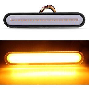 Trailer 100 Led Running Brake Taillight Bar Stop Lights Strip Turn Signal Sequential Flowing Amber Lamp Assembly for Trailer Motorcycle Truck Pickup Offroad RV ATV Van 12v 24v