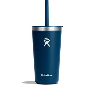 قارورة مائية بغطاء من القش سعة 20 أونصة باللون النيلي in Kuwait