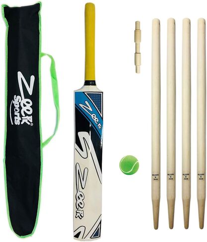 Complete Kids Cricket KIT Kashmir Willow BAT + WICKETS Ball for 9-14 Year Child Summer Sports in Saudi Arabia