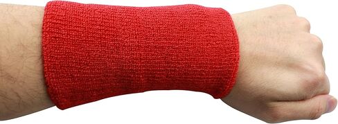 Sweatbands Sports Wristbands for Men and Women - 6 inch Elastic Athletic Wrist Bands for Tennis, Basketball, Running, Working Out in Kuwait