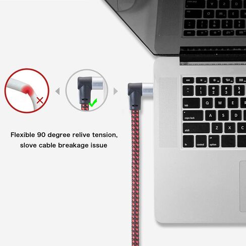 TaQaYa Male to Male Audio Cable 15Ft, 90 Degree TRRS 3.5mm 4 Pole Nylon Braided Stereo Aux Cable for Headphones, PS4, Phone, Tablet, Headset, PC, Laptop and More (15Ft) in Kuwait