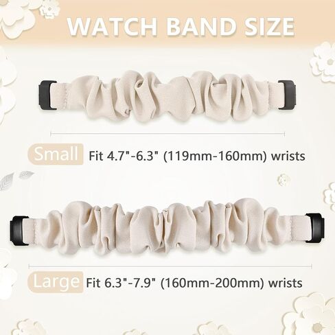 عبوتان متوافقتان مع 3 أساور من فيتبيت إنسباير للنساء والرجال والأطفال، حزام سكرانشي قابل للتمدد لطيف ومطاط رياضي بديل من القماش من أجل فيتبت إنسباير 3 أربطة، صغير in Kuwait