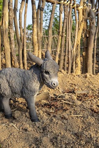 Standing Grey Donkey Looking Right Statue, Brown in Kuwait