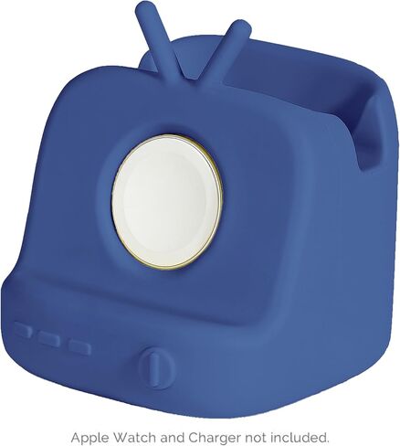 حامل HECCEI لشاحن ساعة Apple iWatch حامل شاحن لساعة Apple 9/Ultra/8/SE2/7/6/SE/5/4/3/2/1، لـ AirPods 1/2/3/Pro & iPhone Stand يدعم وضع Nightstand باللون الأسود in Kuwait