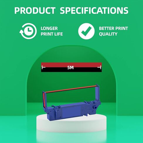 6 عبوات شريط بديل متوافق لشريط الطابعة Star SP700 SP-700 RC700 RC-700 B/R يستخدم مع طابعة SP700BR RC700BR SP712 SP712R SP717 SP742R SP747 SP740 (أسود وأحمر) in Kuwait