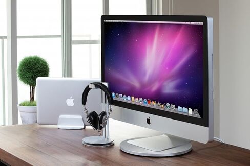 Just Mobile AluDisc 360-Degree Turntable Monitor Stand for iMac Thunderbolt 21.5 24 27 Inch Display Aluminum Weight Balanced Steel Ball-Bearing Smooth (ST-666) in Saudi Arabia