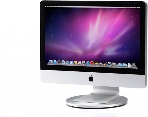 Just Mobile AluDisc 360-Degree Turntable Monitor Stand for iMac Thunderbolt 21.5 24 27 Inch Display Aluminum Weight Balanced Steel Ball-Bearing Smooth (ST-666) in Saudi Arabia