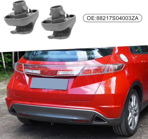مشبك واقي من الشمس 88217-S04-003ZA لسيارة Honda Civic 1996-2008 قطعتان من البلاستيك الرمادي in Kuwait