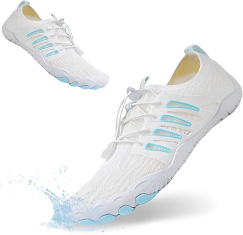 Water Shoes for Men Women, Quick-Dry Barefoot Beach Walking Shoes with Wide Toe Box, Slip-on Aqua Sock Shoes for Swimming Hiking Surfing in Kuwait