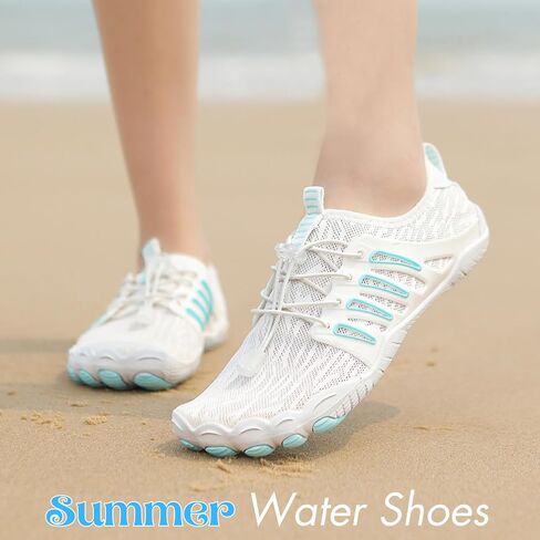 Water Shoes for Men Women, Quick-Dry Barefoot Beach Walking Shoes with Wide Toe Box, Slip-on Aqua Sock Shoes for Swimming Hiking Surfing in Kuwait
