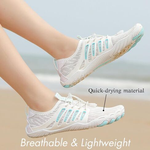 Water Shoes for Men Women, Quick-Dry Barefoot Beach Walking Shoes with Wide Toe Box, Slip-on Aqua Sock Shoes for Swimming Hiking Surfing in Kuwait