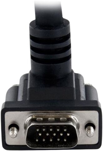 StarTech.com 15ft Coax High Resolution 90° Down Angled VGA Monitor Cable - HD15 M/M (MXT101MMHD15) Black in Saudi Arabia