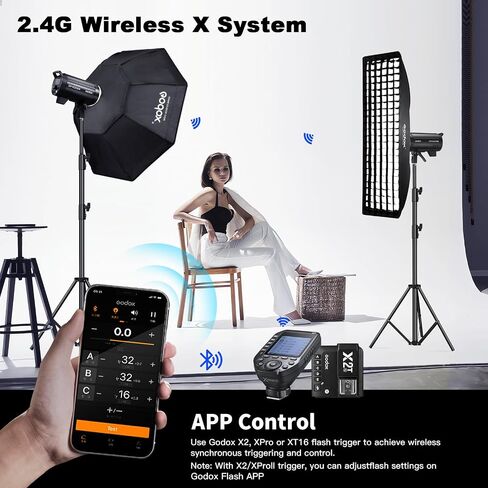 Godox 3 Pack DP600IIIV 1800Ws GN106 Studio Flash Strobe Speedlite Kit,5800K Bowens Mount Professional Monolight Light for Studio Video Shooting Photography in Saudi Arabia