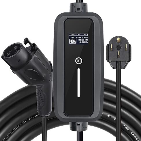 Level 1-2 EV Charger - 110-240V 16 amp 3.5KW with 23ft Extension Cable NEMA 6-20 Portable ev Charger for All J1772 Electric Vehicles (Comes with NEMA 5-15P to 6-20R Plugs) in Saudi Arabia